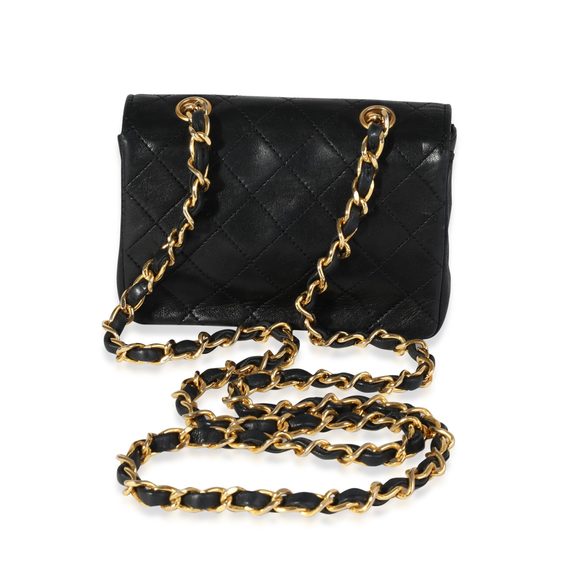 Chanel Vintage Black Quilted Lambskin Mini Flap Crossbody - Picture 3 of 8